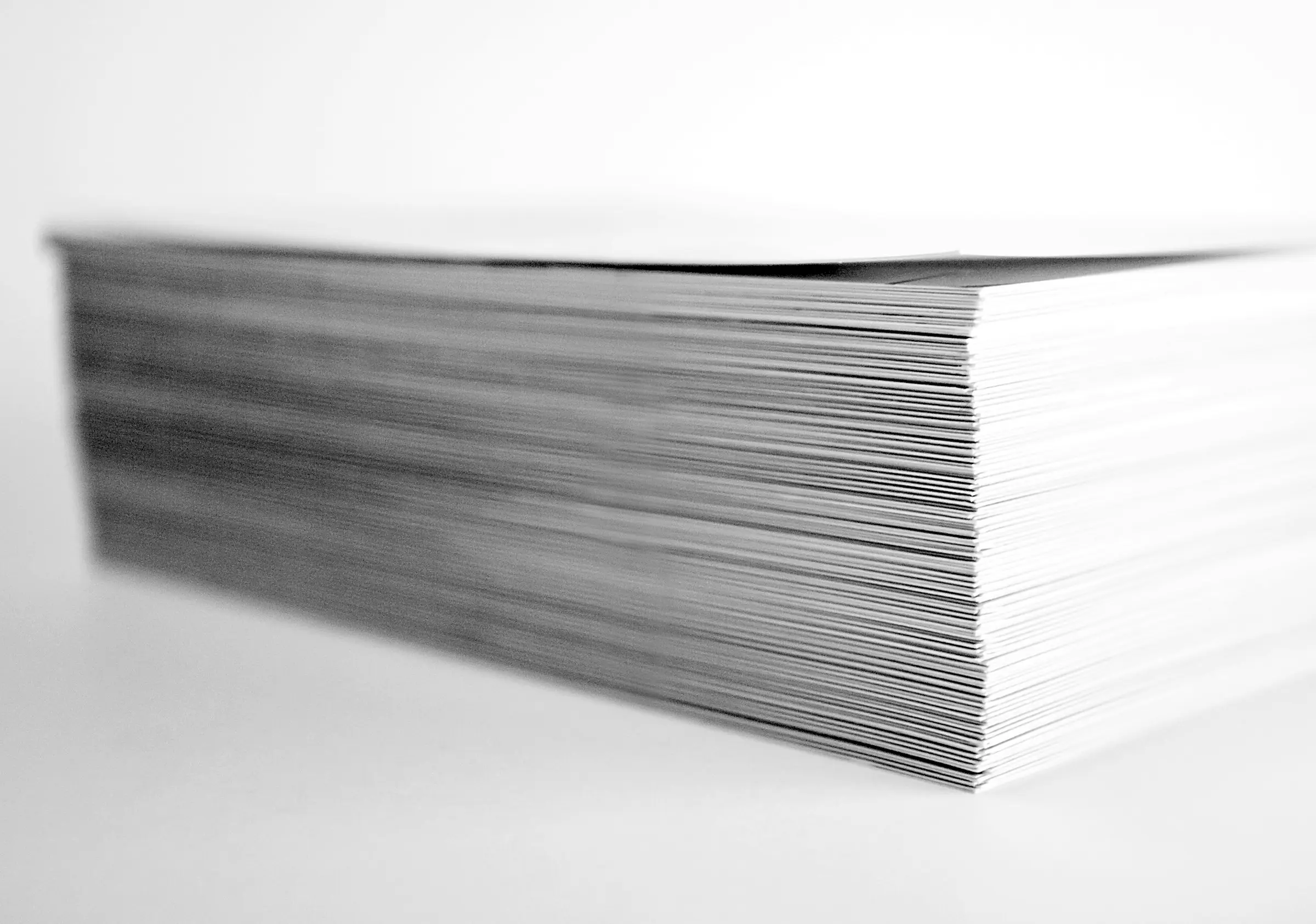 Reams of stock stacked in the paper store.